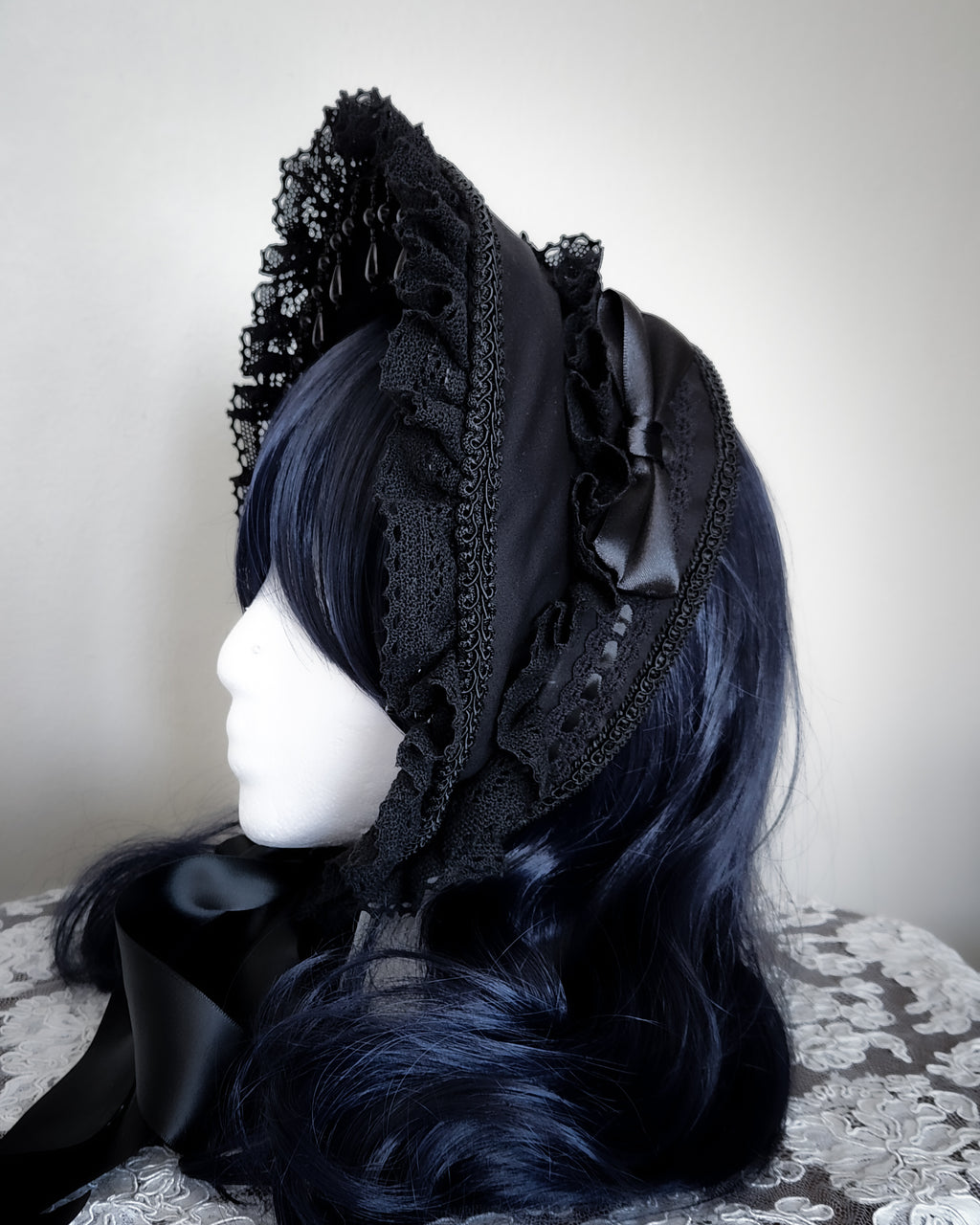 'NIGHTSHADE' Half Bonnet (Wired)