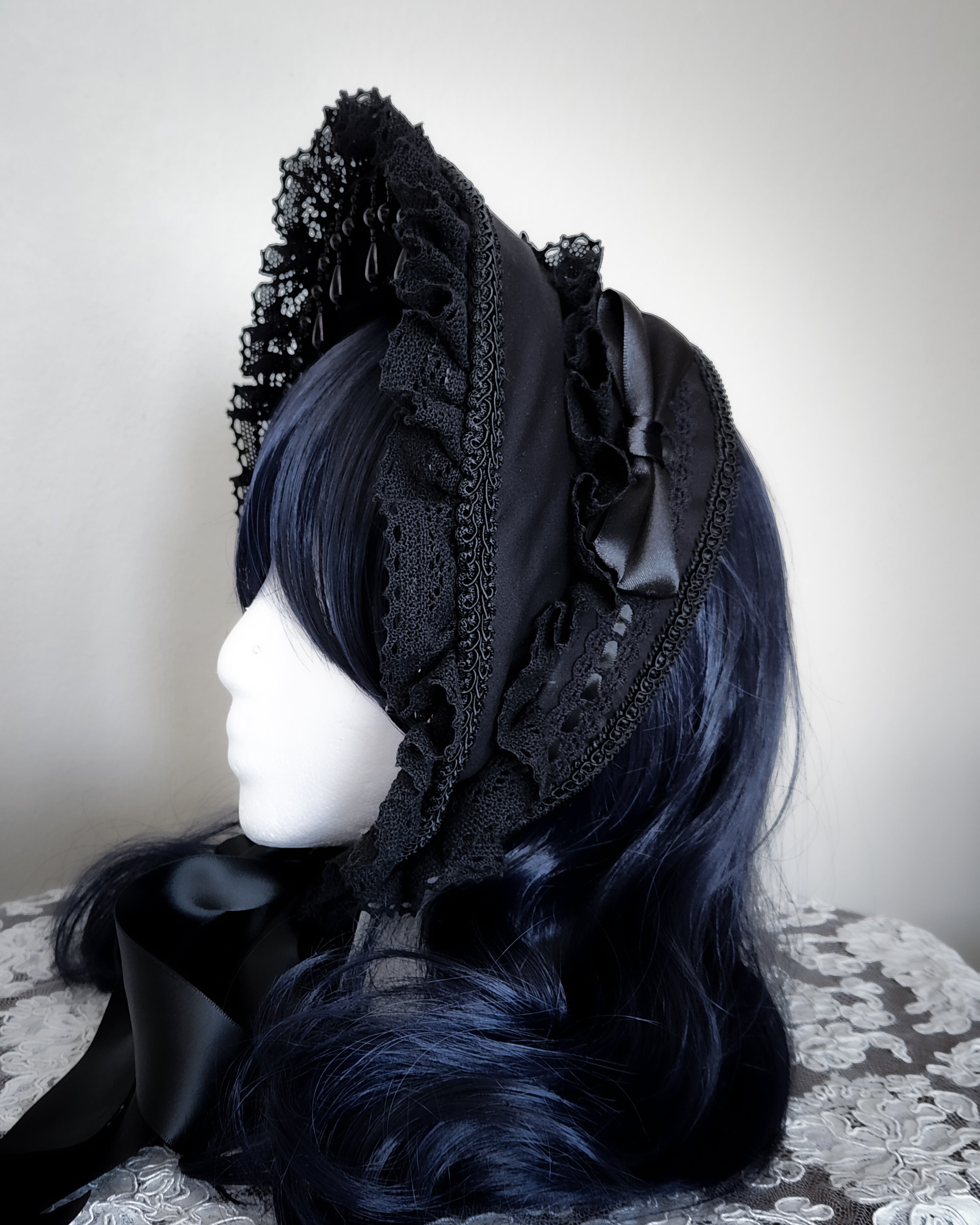 'NIGHTSHADE' Half Bonnet (Wired)
